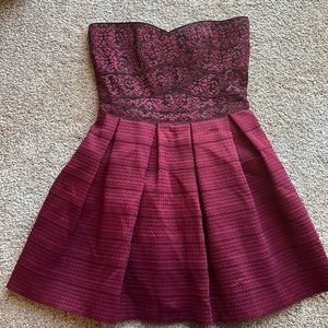 Strapless cocktail dress